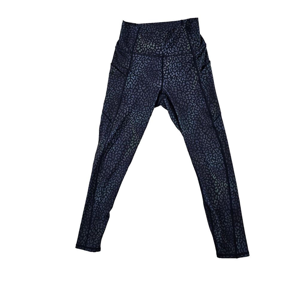 Oasis Womens PureLuxe High-Waisted 7/8 Legging Animal Print Blue‎ Size Small